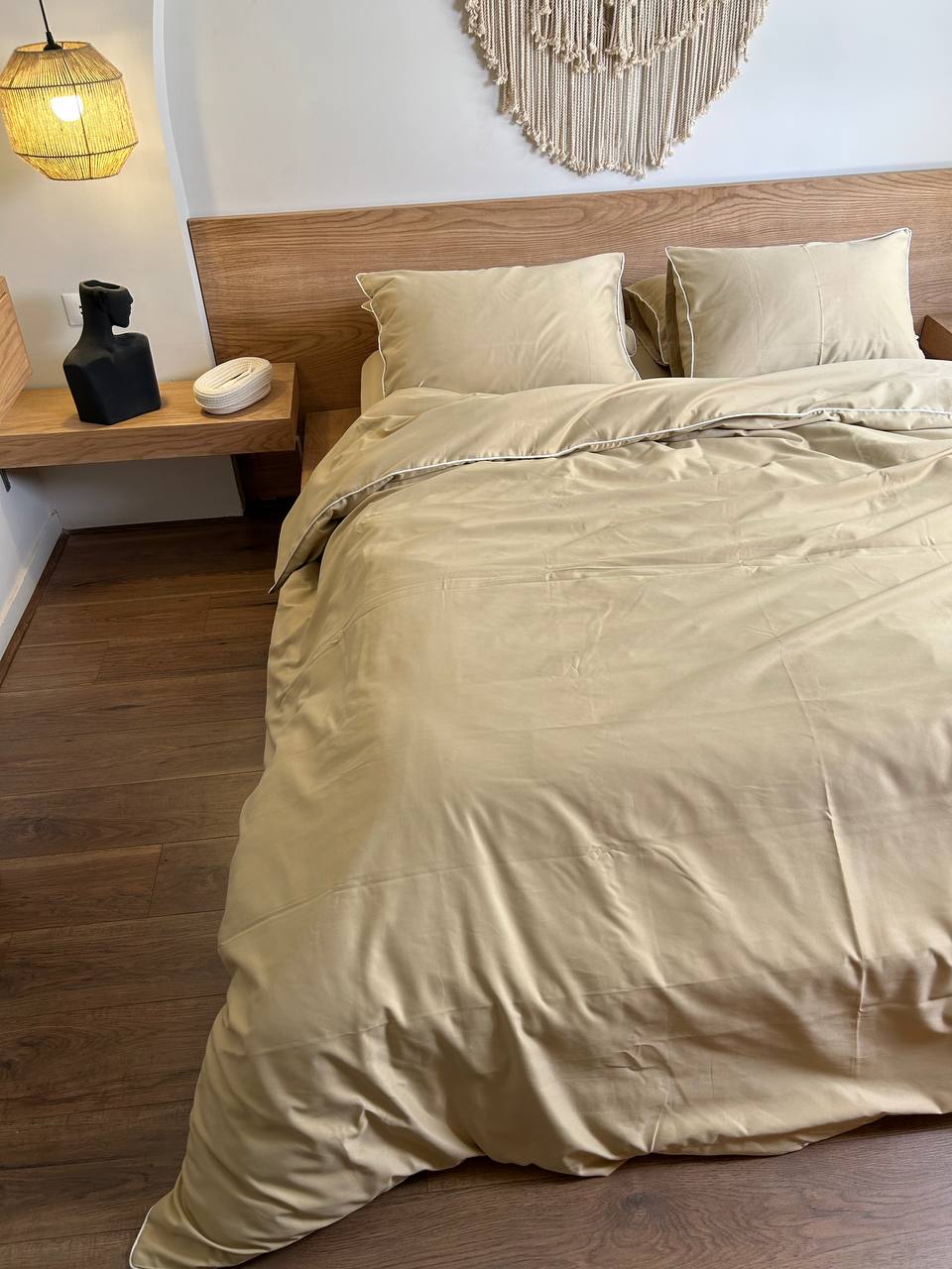 TAN silky cotton duvet cover
