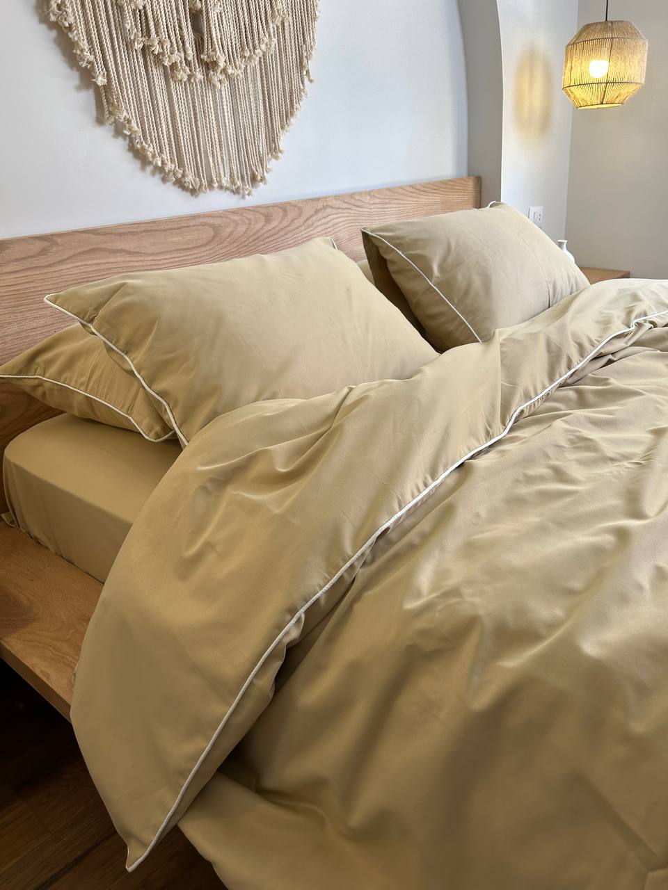 TAN silky cotton duvet cover