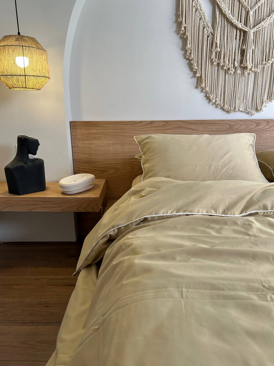 TAN silky cotton duvet cover