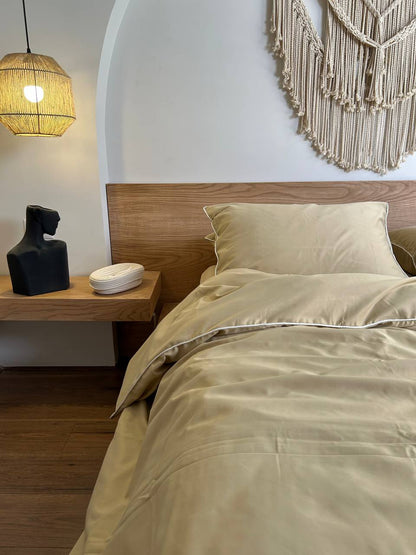 TAN silky cotton duvet cover