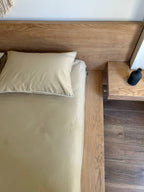 TAN cordon silky cotton bedsheet