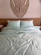 PASTEL MINT silky cotton duvet cover