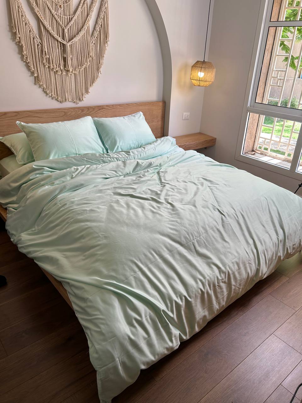 PASTEL MINT silky cotton duvet cover