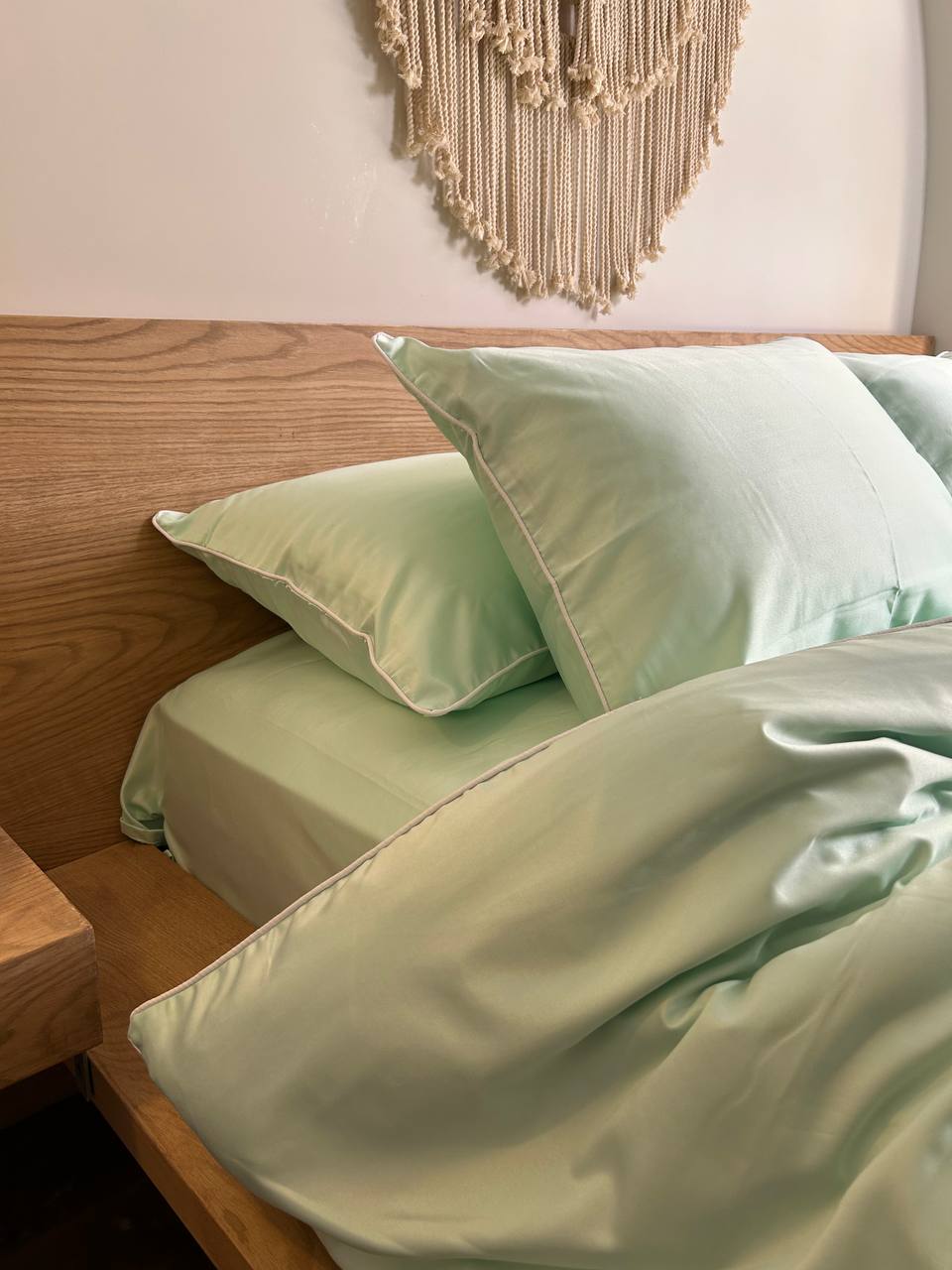PASTEL MINT silky cotton duvet cover