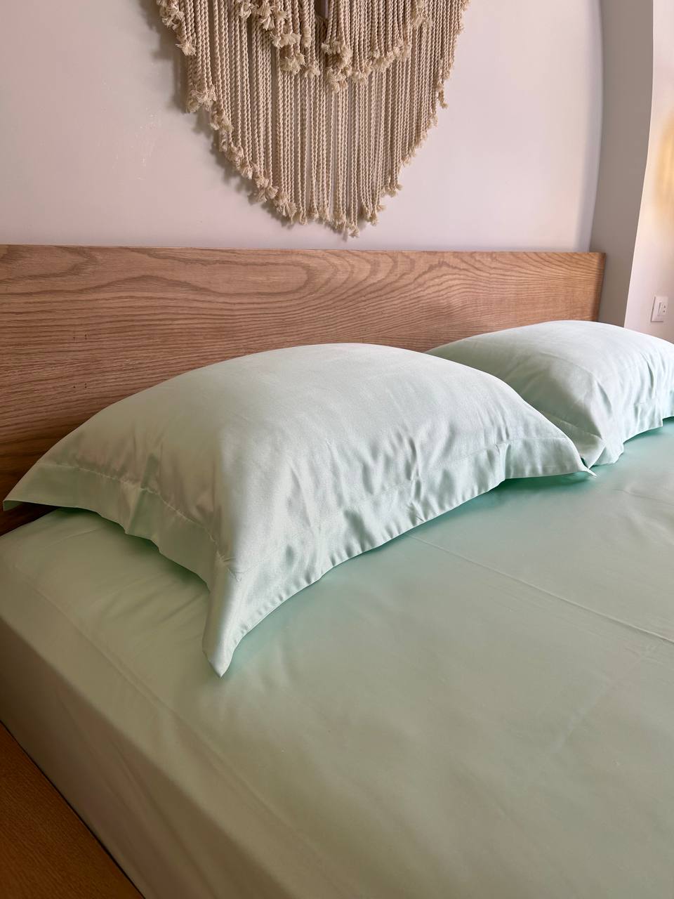PASTEL MINT oxford silky cotton bedsheet