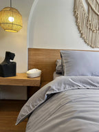 GREY silky cotton duvet cover