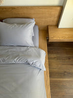 GREY silky cotton duvet cover