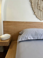 GREY oxford silky cotton bedsheet