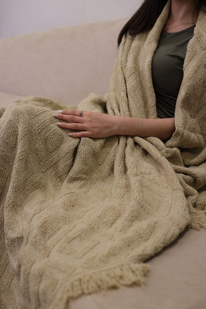 GOLDEN DIAMOND Jacquard Throw Blanket