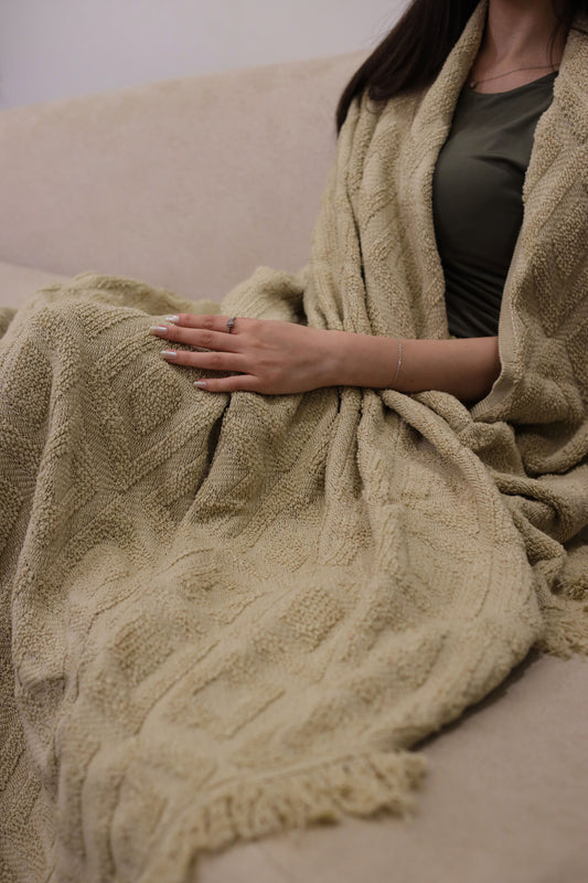 GOLDEN DIAMOND Jacquard Throw Blanket