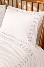 EVERLEAF Embroidered Premium Cotton Bedsheet