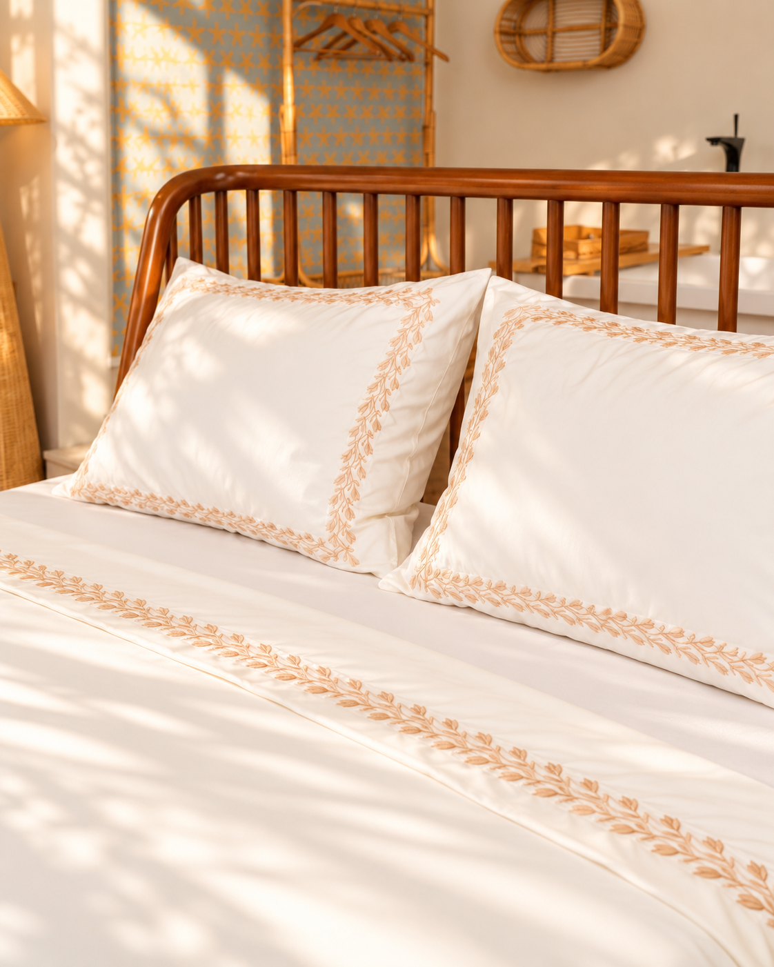 LIORA Embroidered Premium Cotton Bedsheet