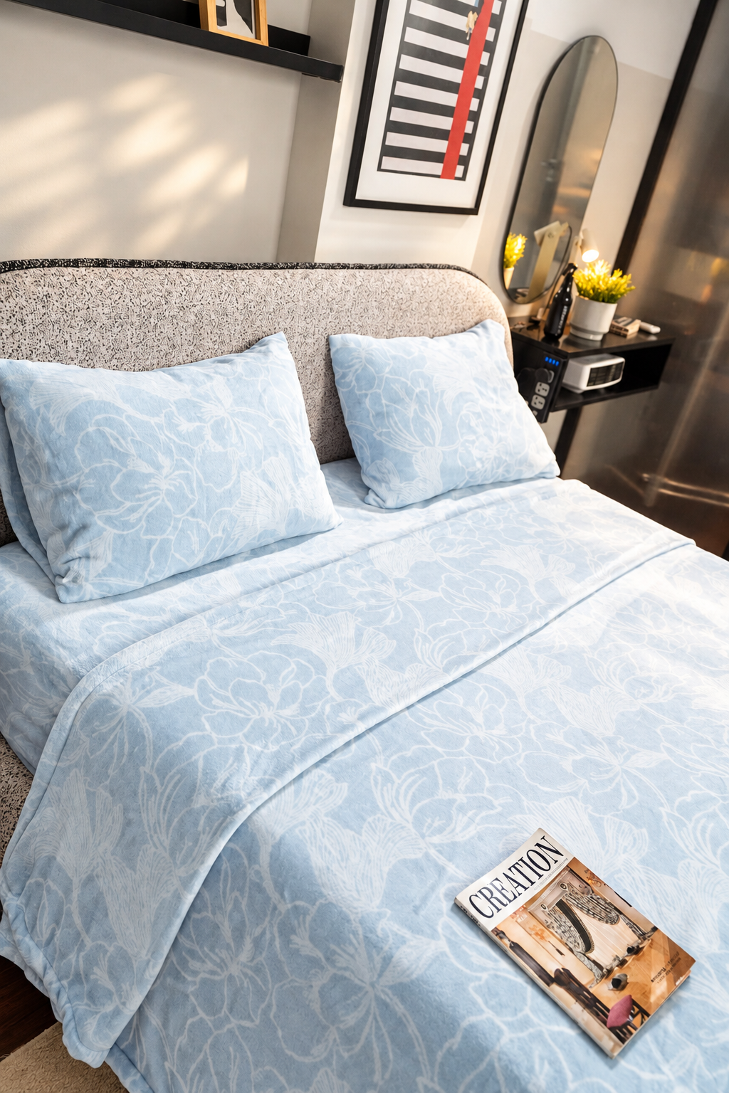 FLORENZA Colorful Flannel Bedsheet Set