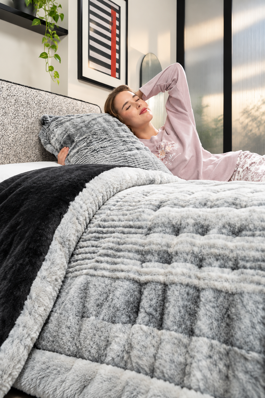 SLATE ZARINA Fur Duvet