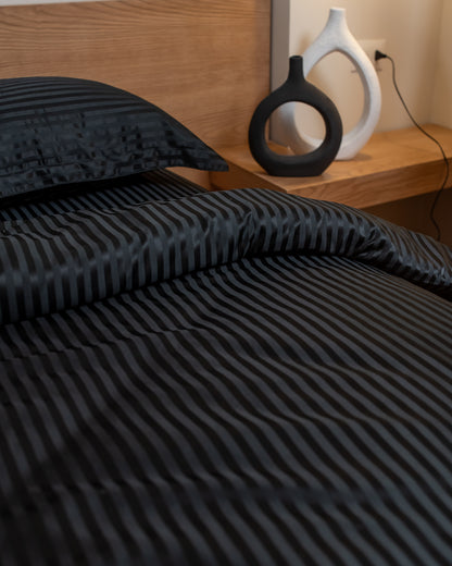 BLACK stripe duvet cover