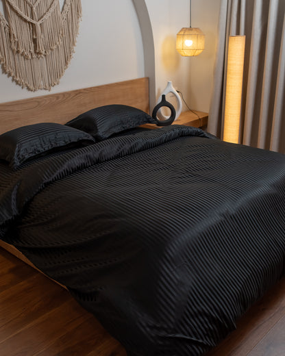 BLACK stripe duvet cover