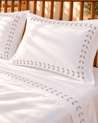 EVERLEAF Embroidered Premium Cotton Bedsheet