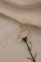 WHITE PALACE Crinkle Cotton Throw Blanket