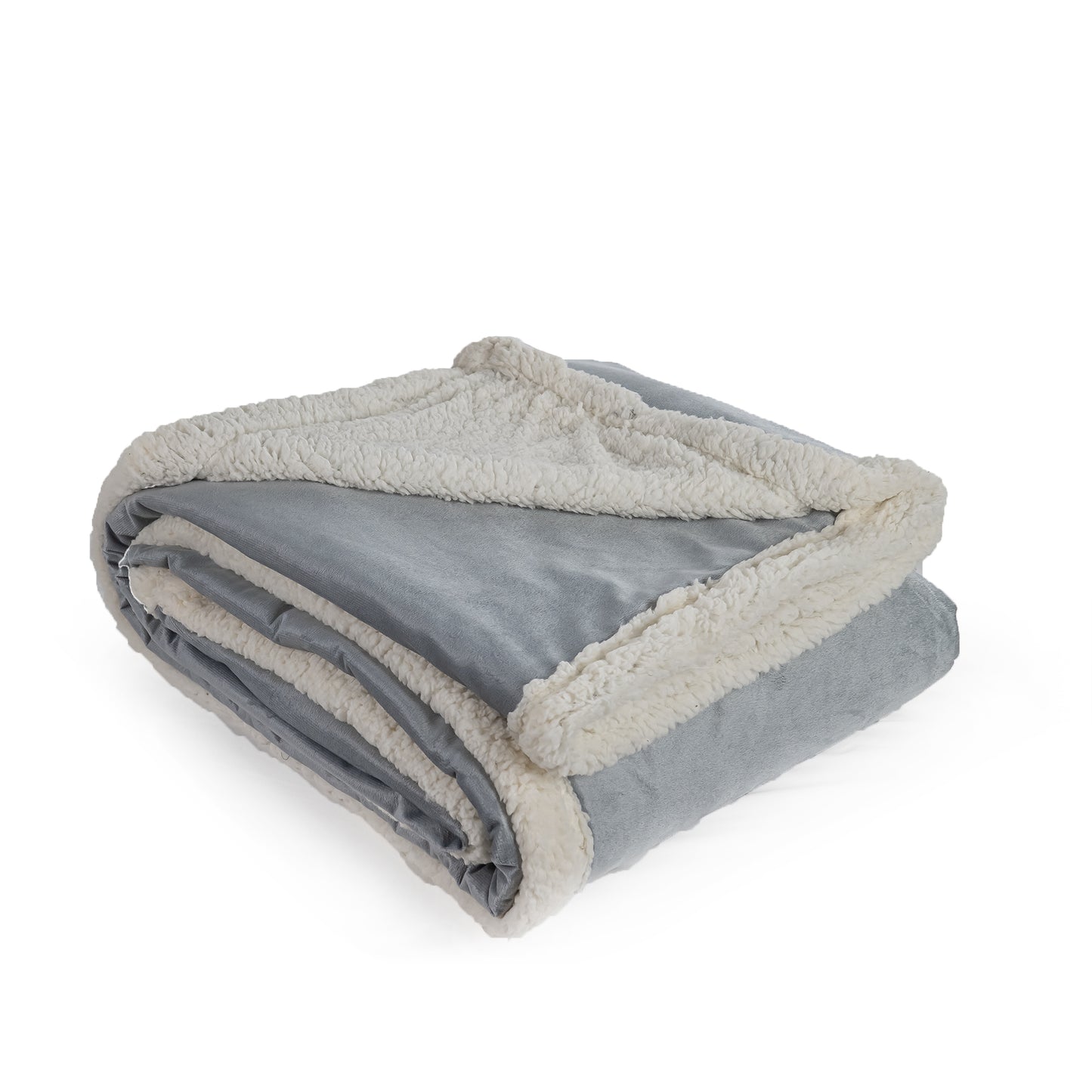 GREY Velvet Lamb Wool Blanket