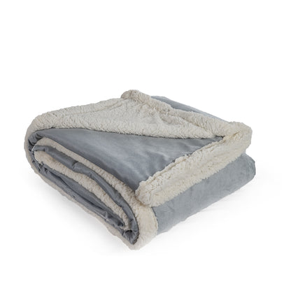 GREY Velvet Lamb Wool Blanket