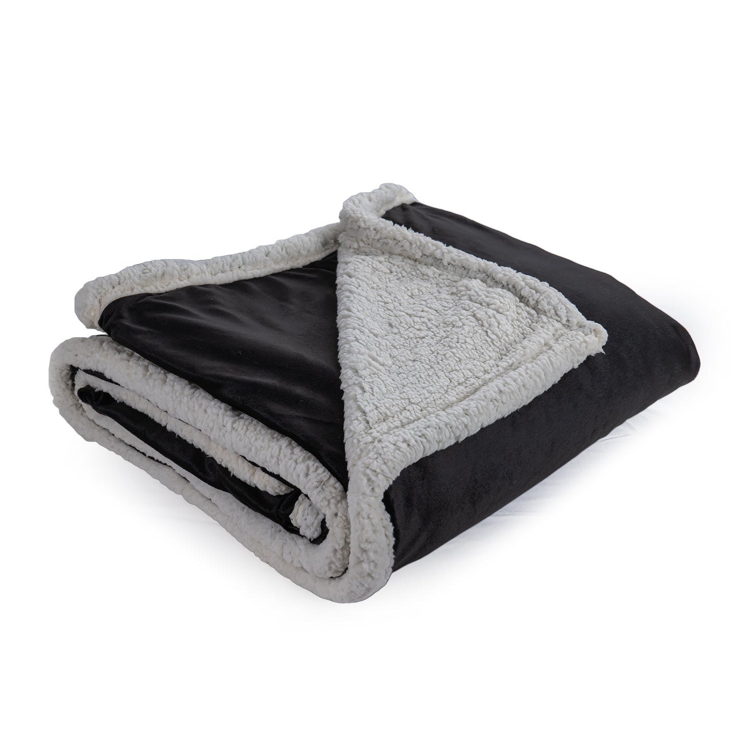 BLACK Velvet Lamb Wool Blanket