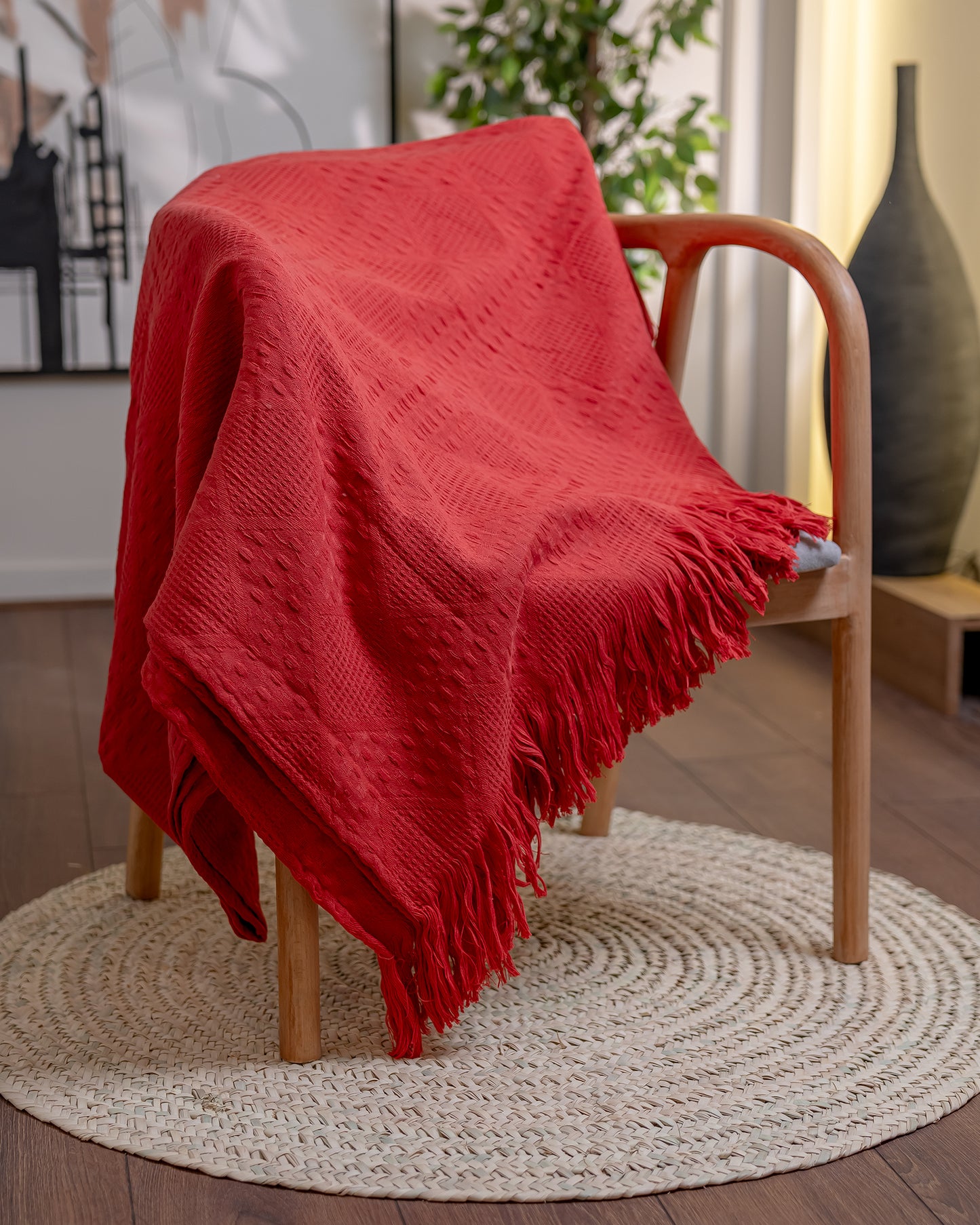 WATERMELON Becca Cotton Throw Blanket