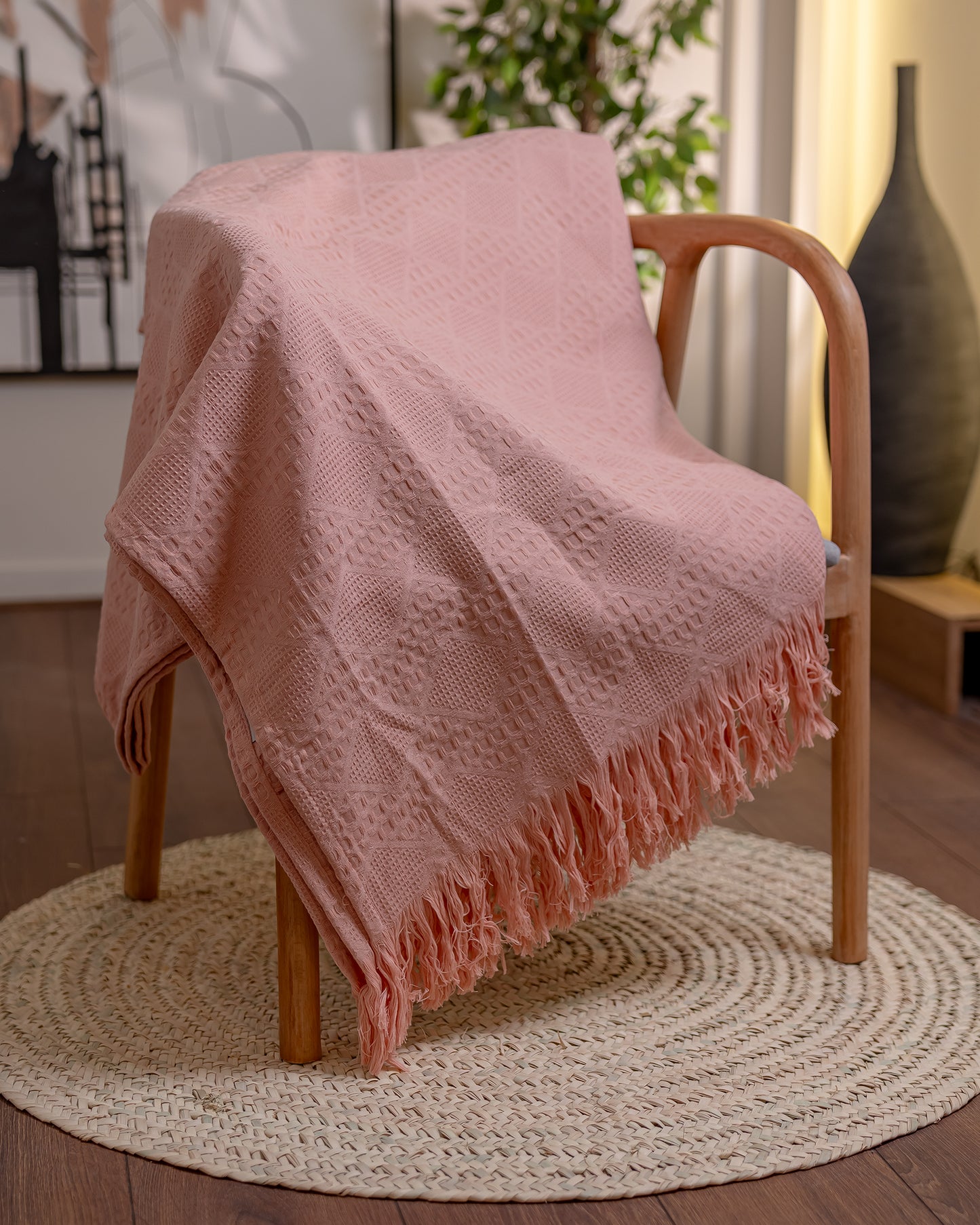 SOFT CASHMERE Becca Cotton Throw Blanket