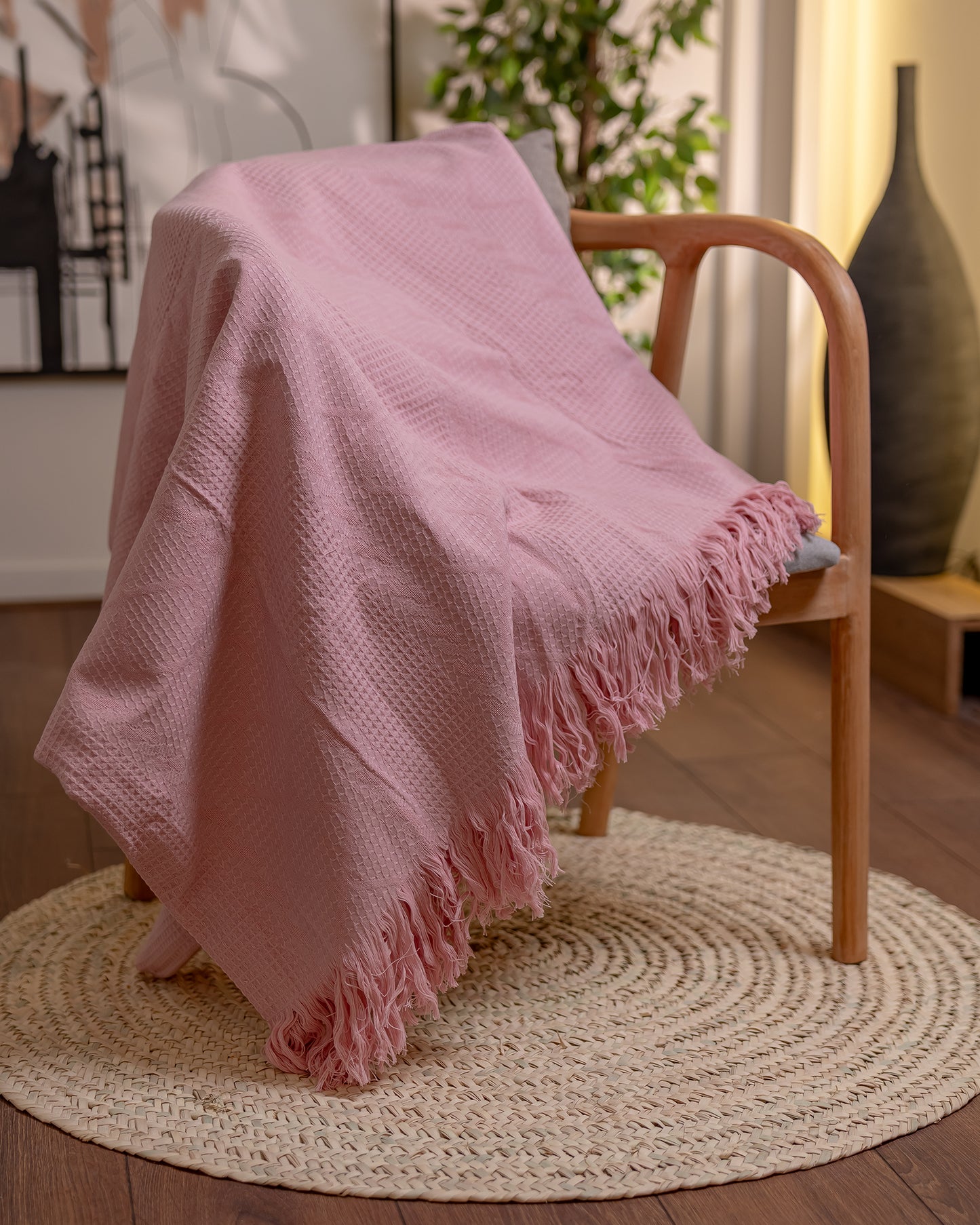 PINK Becca Cotton Throw Blanket
