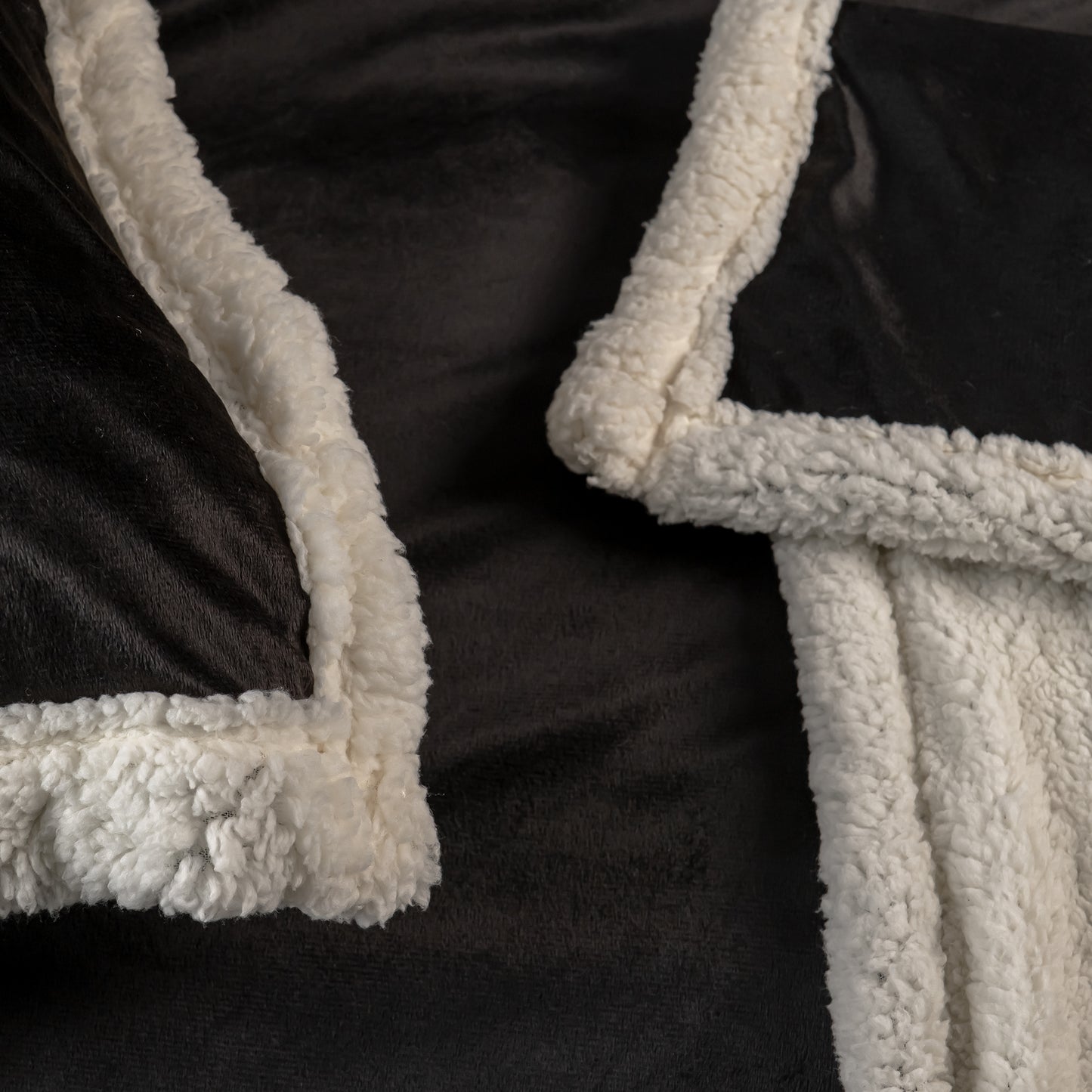 BLACK Velvet Lamb Wool Blanket