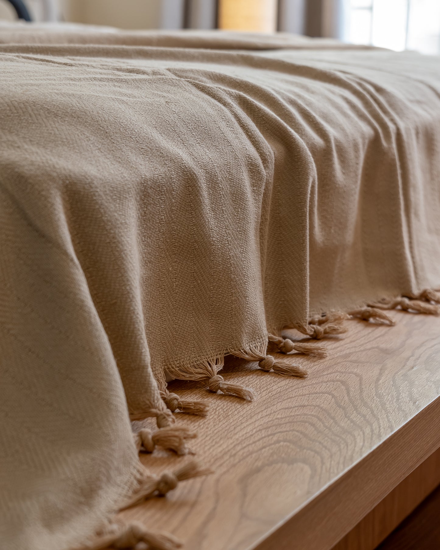 BEIGE Turkish Cotton Throw Blanket