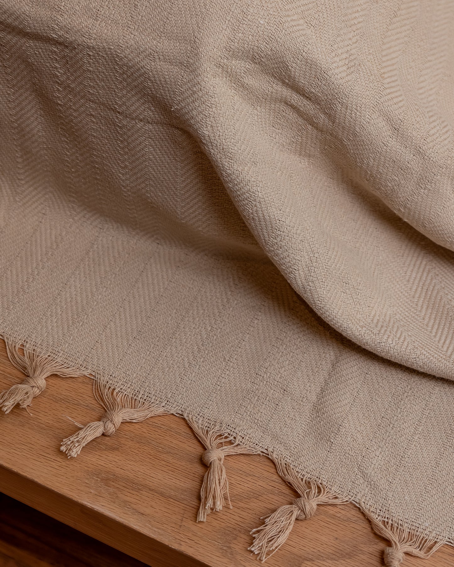 BEIGE Turkish Cotton Throw Blanket