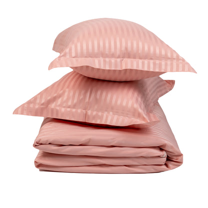 DUSTY ROSE  stripe duvet cover
