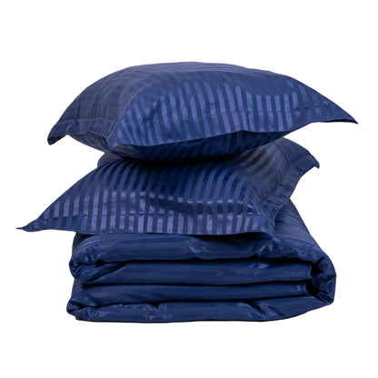 MIDNIGHT BLUE stripe duvet cover