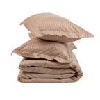 WARM BEIGE stripe duvet cover