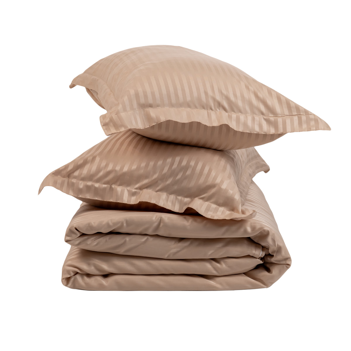 WARM BEIGE stripe duvet cover