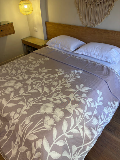 LAVENDER ANATOLIA Turkish cotton throw blanket
