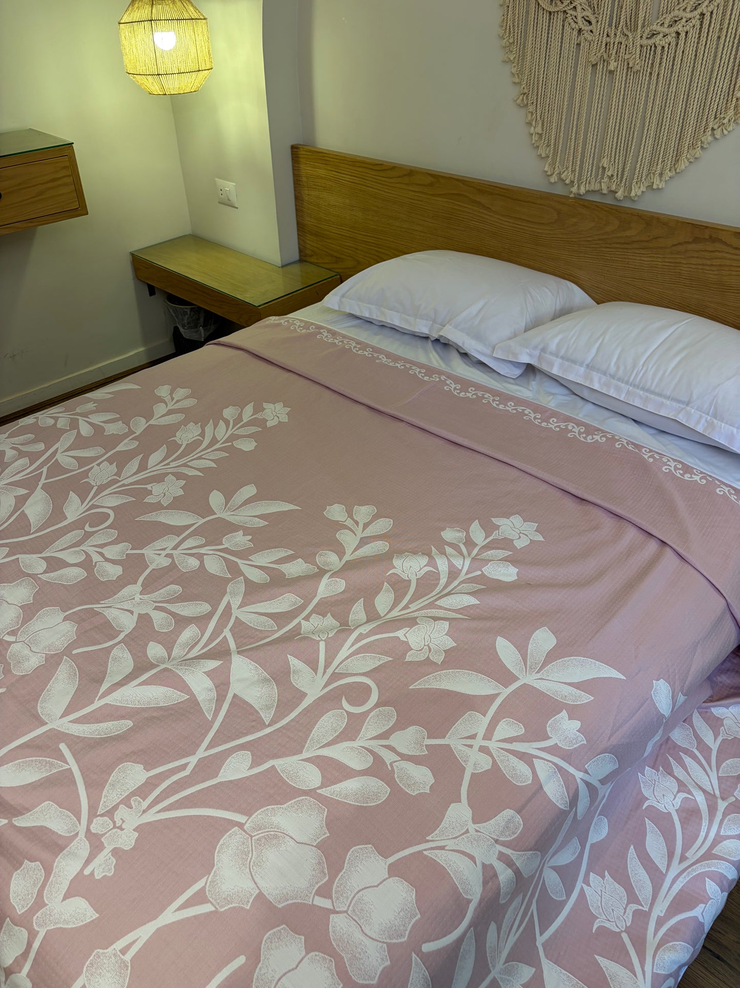 ROSE ANATOLIA Turkish cotton throw blanket