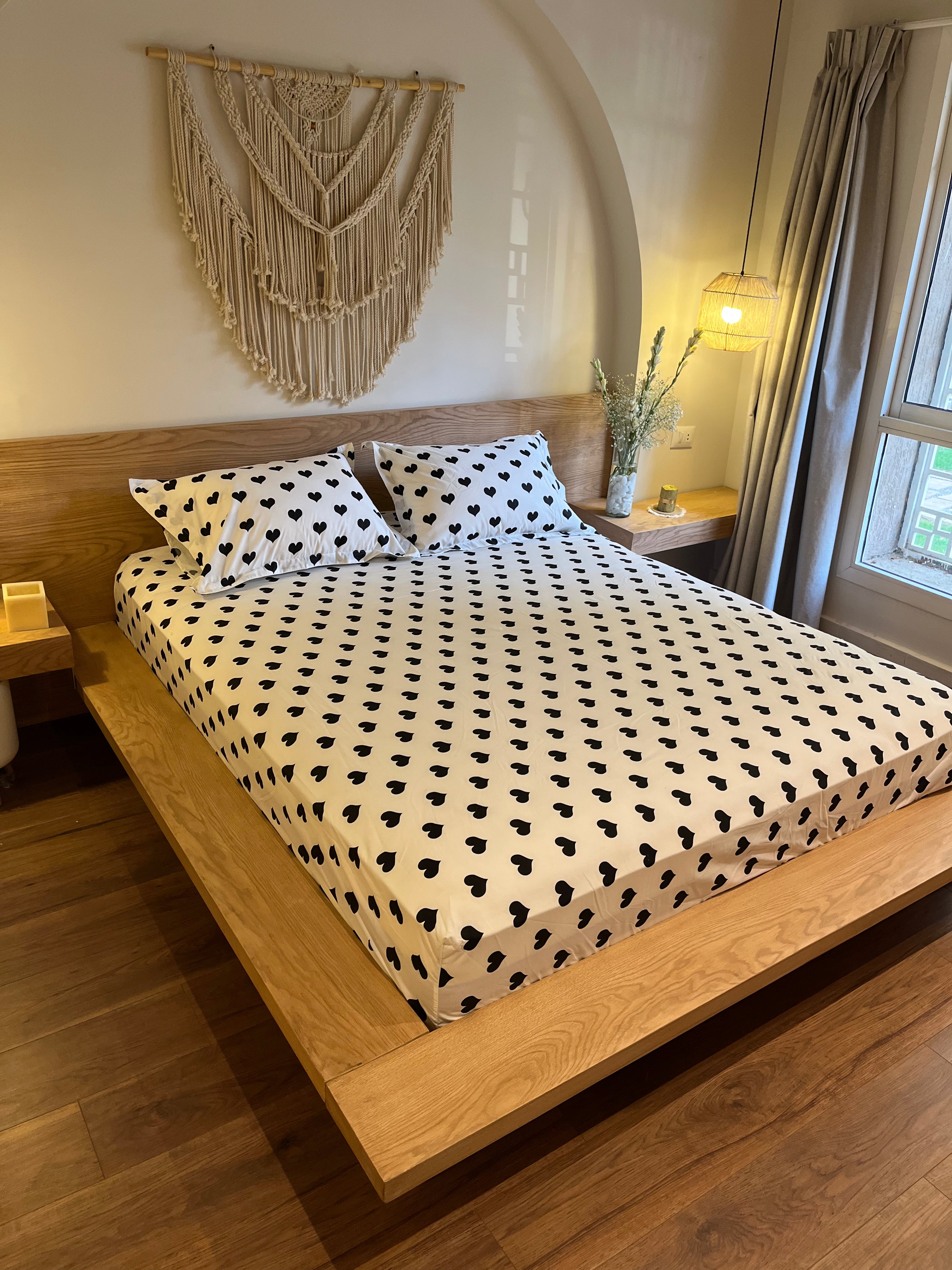 MOON HEARTS cotton bedsheet