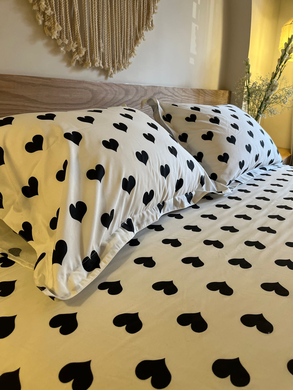 MOON HEARTS cotton bedsheet