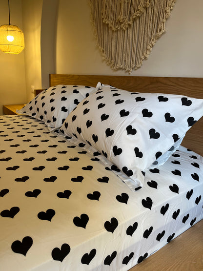 MOON HEARTS cotton bedsheet