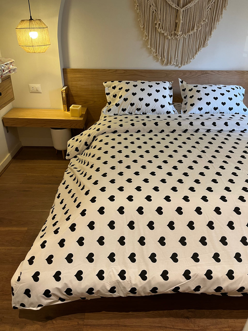 MOON HEARTS cotton duvet cover