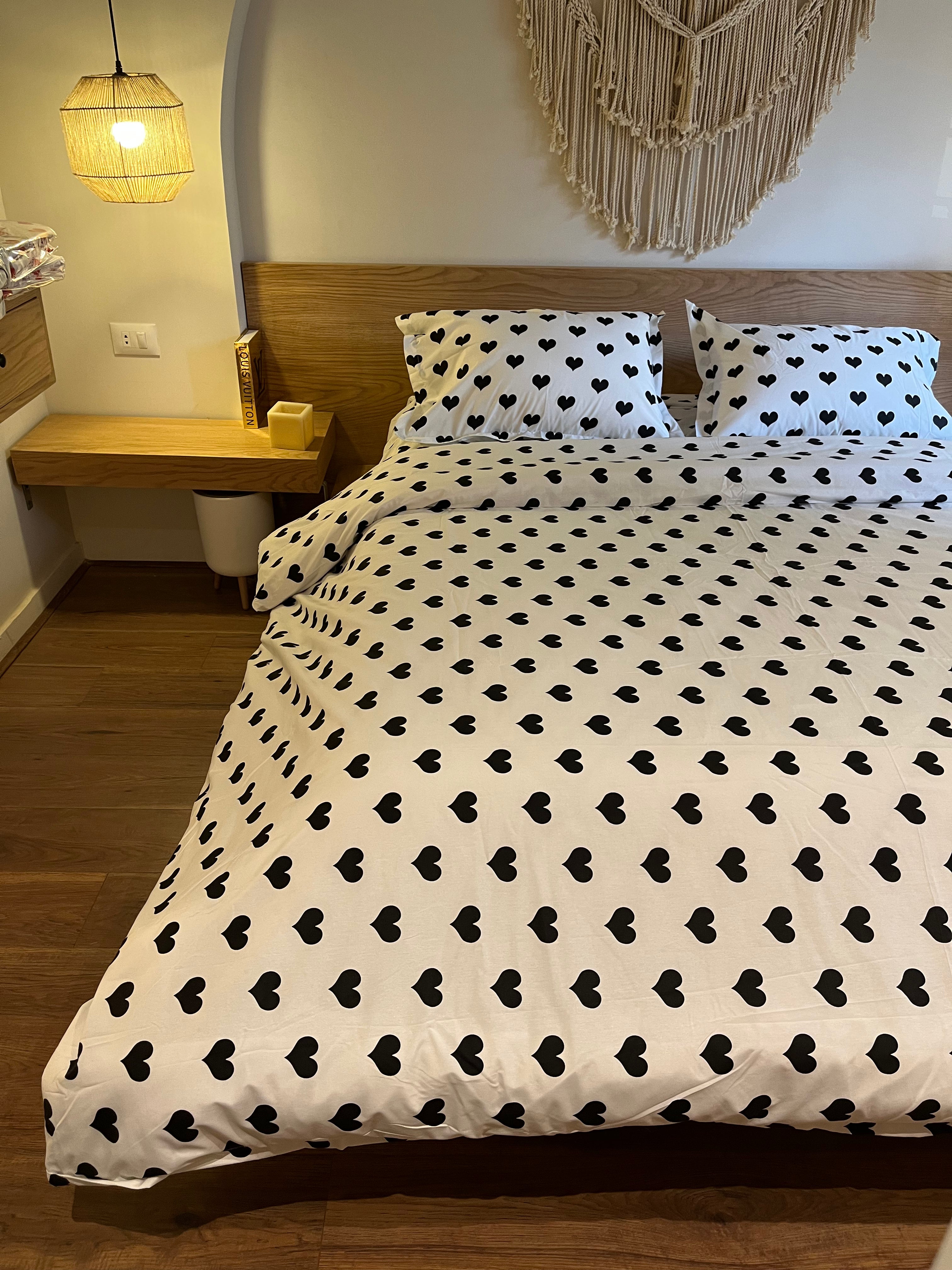 MOON HEARTS cotton duvet cover