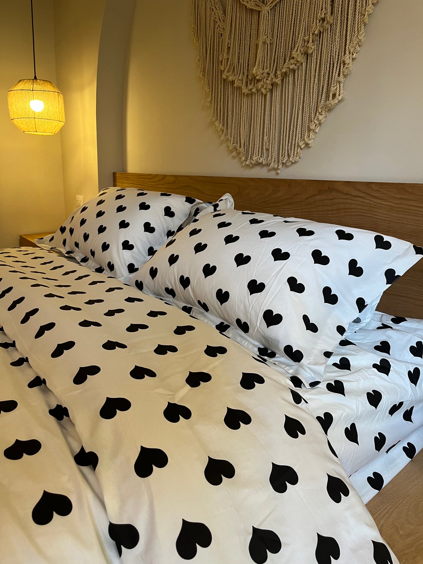 MOON HEARTS cotton duvet cover