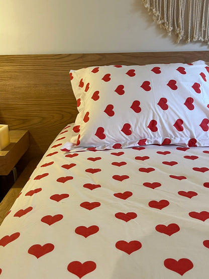 SWEET HEARTS cotton bedsheet