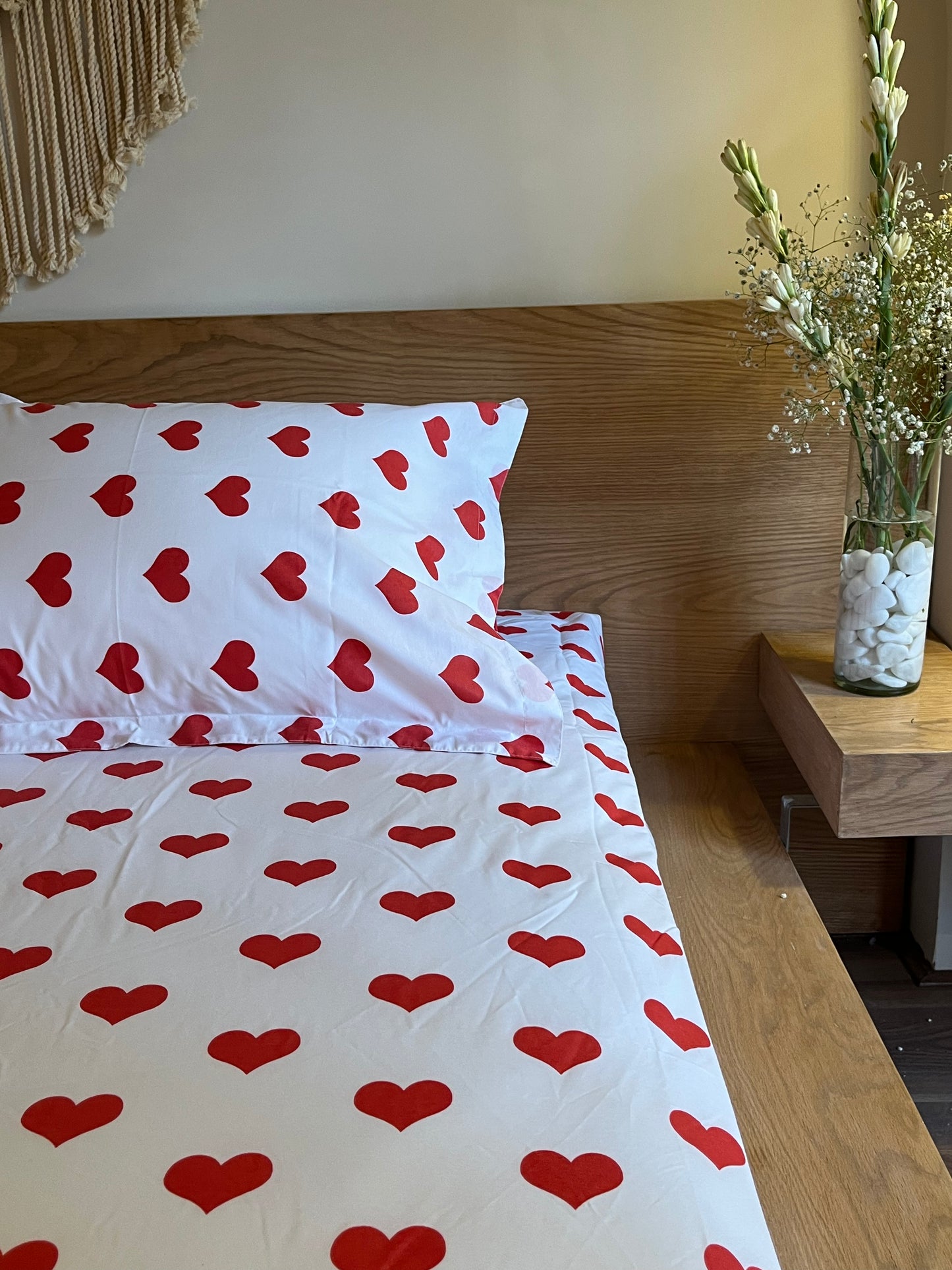 SWEET HEARTS cotton bedsheet