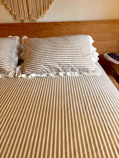 CAFE RUFFLES cotton bedsheet