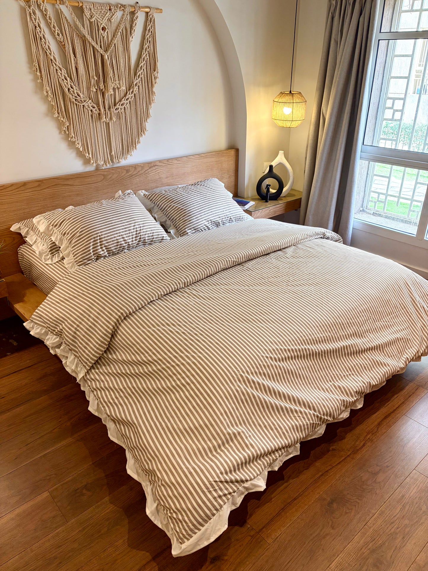 CAFE RUFFLES cotton duvet cover
