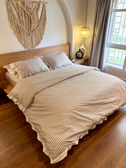CAFE RUFFLES cotton duvet cover