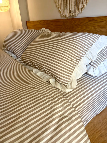 CAFE RUFFLES cotton duvet cover