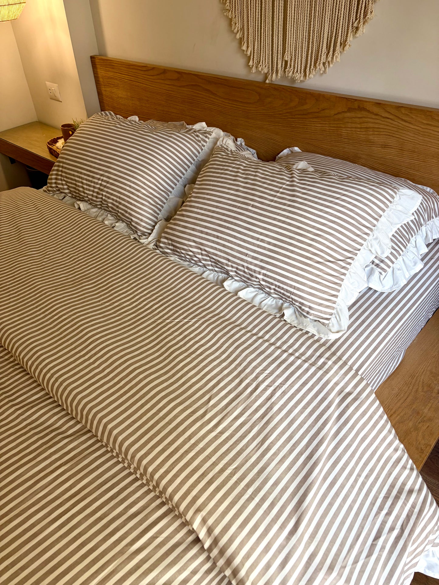 CAFE RUFFLES cotton duvet cover